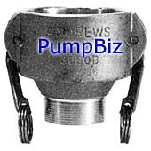 PumpBiz 1510-B-AL 1 1/2 x 1 (Reducing Coupler x Male NPT)