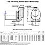 dimensions AMT - 3893-98: Stainless steel Pump