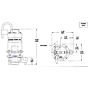 Barnes - SGV3032L: Submersible Grinder pump 3HP dimension