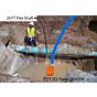 Gas Submersible Trash pump in trench