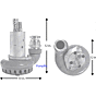 3" Submersible Hydraulic Water Pump dimensions