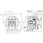 HTO 300 High Temperature Pump w/ motor dimensions drawing