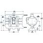 Air Operated Double Diaphragm Pump Bolted Series dimensions
