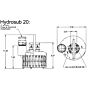 MP 35585 Hydrasub submersible Hydraulic Pump drawing dimensions