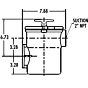 Sta-Rite - PKG 98: 8" Lint Trap Suction strainer  dimensions