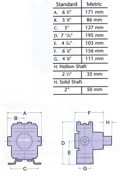 Big Twin Piston Pump Hollow Shaft