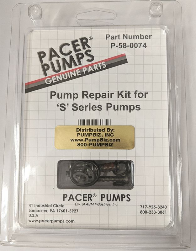 p-58-0074 pacer pump repair kit parts seals