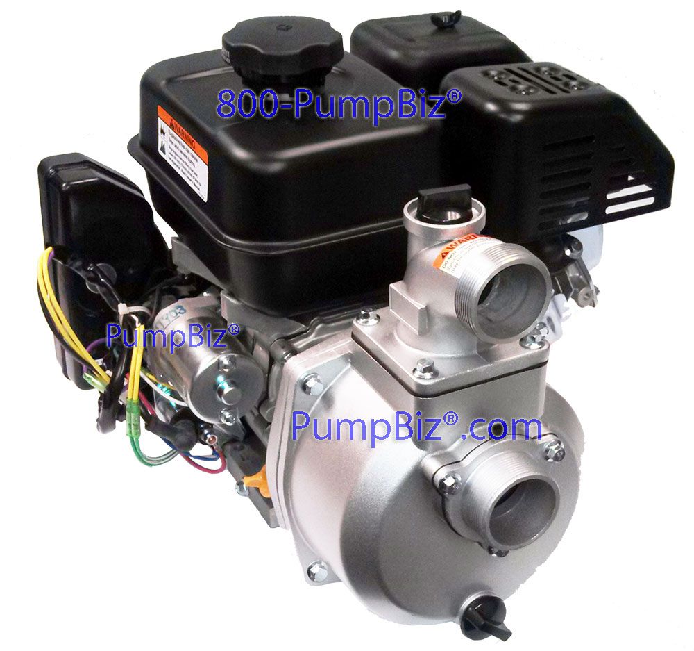 Semi-Trash Pump with electric start gas engine