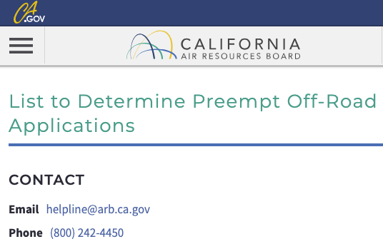 The California Air Resources Board (CARB) and the Preemption List